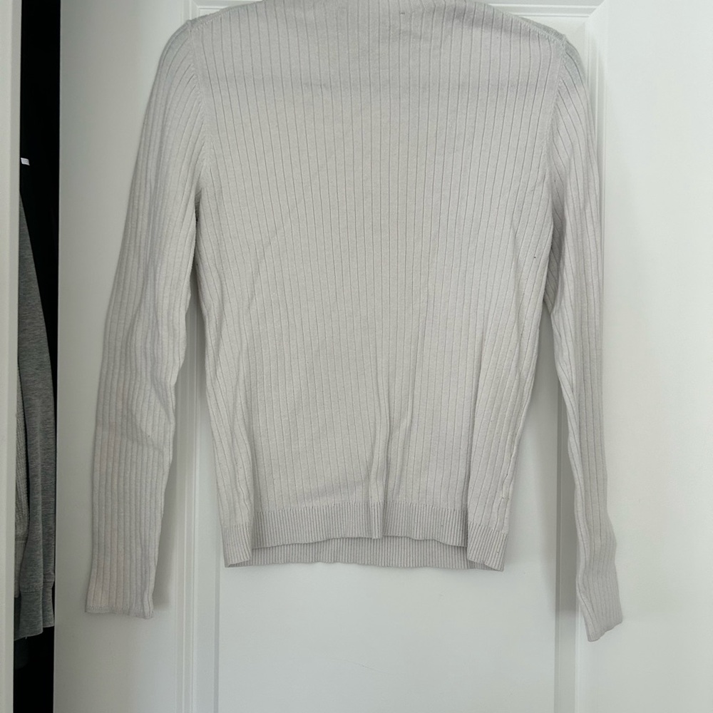 LOFT White Cowl Neck Sweater